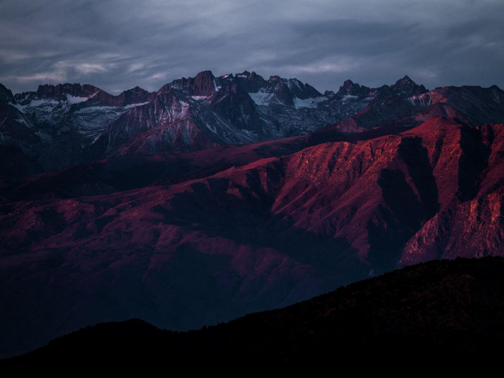 Mountains in the dusk